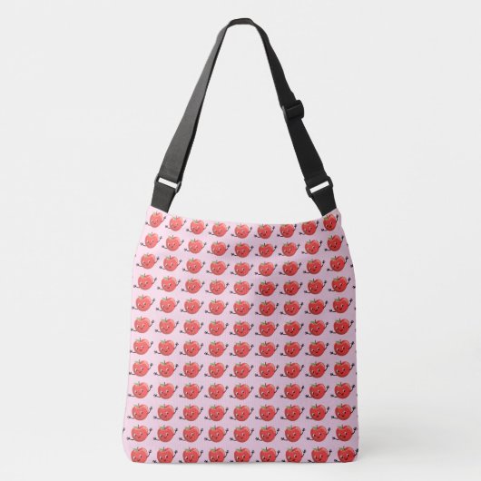 Retro Cherry Apple Guy Crossbody Tas (Voorkant)