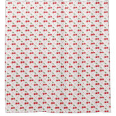 Retro Cherry Argyle Shower Curtain Douchegordijn (Voorkant)