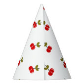 Retro Cherry Berry 1e Verjaardag Rood en groen Feesthoedjes (Achterkant)