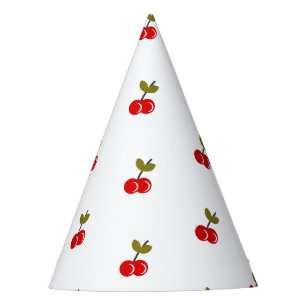 Retro Cherry Berry 1e Verjaardag Rood en groen Feesthoedjes