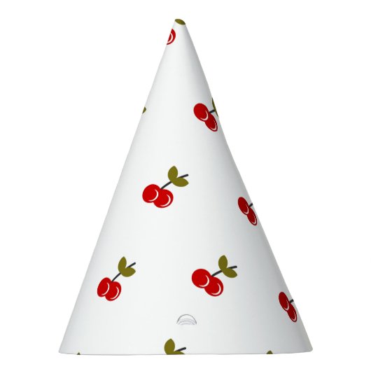 Retro Cherry Berry 1e Verjaardag Rood en groen Feesthoedjes (Rechts)