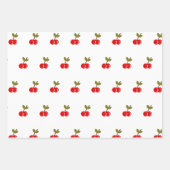 Retro Cherry Berry 1e Verjaardag Rood en groen Inpakpapier Vel (Voorkant 3)