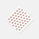 Retro Cherry Berry 1e Verjaardag Rood en groen Servet (Hoek)