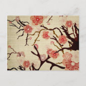 Retro Cherry Blossom Briefkaart (Voorkant)