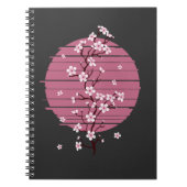 Retro Cherry Blossom Japanse Sakura Tree Notitieboek (Voorkant)