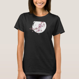 Retro Cherry Blossom Moon Japans esthet T-shirt