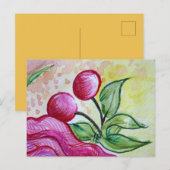 Retro Cherry Briefkaart (Voorkant / Achterkant)