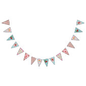 Retro Cherry Bunting. Vlaggetjes (Alle)