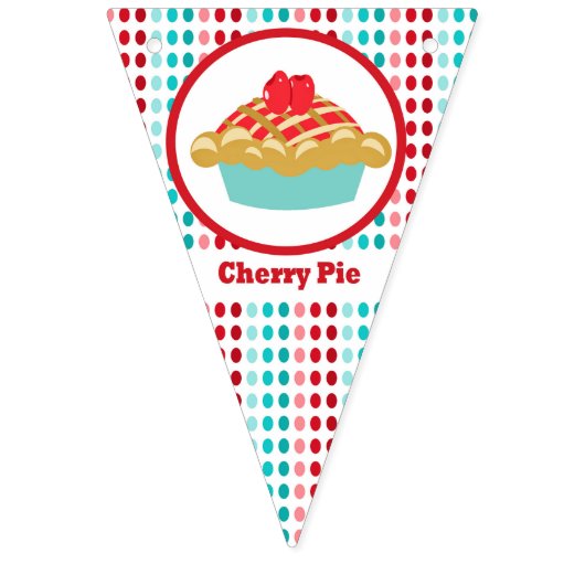 Retro Cherry Bunting. Vlaggetjes (Tweede vlag)