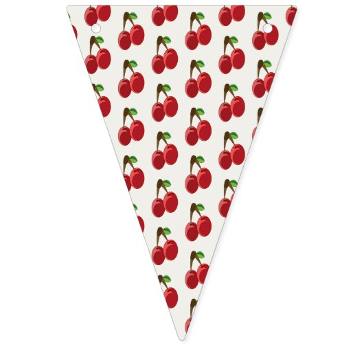 Retro Cherry Bunting. Vlaggetjes (Eerste vlag)