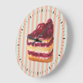 Retro Cherry Cake Wall-slot Grote Klok (Hoek)