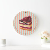 Retro Cherry Cake Wall-slot Grote Klok (Huis)