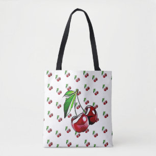 Retro Cherry Canvas tassen