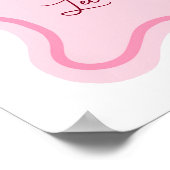 Retro Cherry Cocktail Birthday Party Welcome Sign Poster (Hoek)