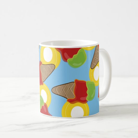 Retro Cherry en Limoen Ice Cream Mok (Voorkant rechts)