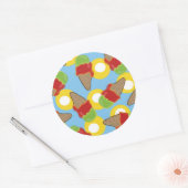 Retro Cherry en Limoen Ice Cream Sticker (Envelop)