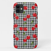 Retro Cherry Gingham Case-Mate iPhone Case (Achterkant)