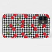 Retro Cherry Gingham Case-Mate iPhone Case (Achterkant (horizontaal))