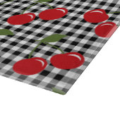 Retro Cherry Gingham snijmachines Snijplank (Hoek)