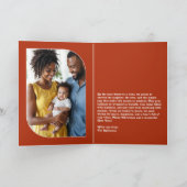 Retro Cherry Happy New Year Retro Groovy Photo Feestdagen Kaart (Binnen)