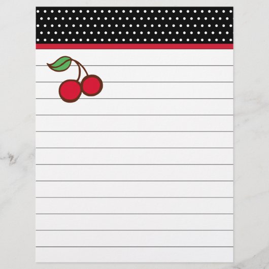 Retro Cherry Letterhead Paper (Voorkant)
