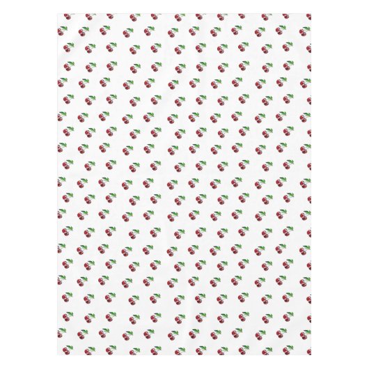 Retro Cherry Linen Tablecloth Tafelkleed (Voorkant)