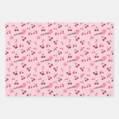 Retro Cherry Pattern Cute Coquette Sweet Treats Inpakpapier Vel (Voorkant 2)