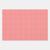Retro Cherry Red Gingham Pset Pattern Inpakpapier Vel (Voorkant)