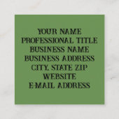 retro cherry square visitekaartje (Achterkant)