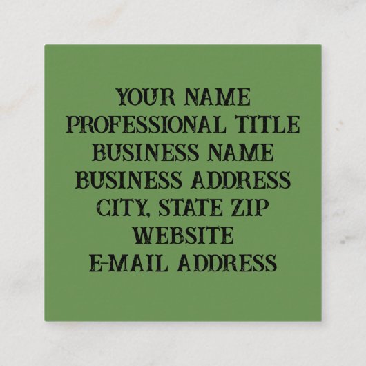 retro cherry square visitekaartje (Achterkant)