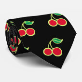 Retro Cherry Stropdas (Opgerold)