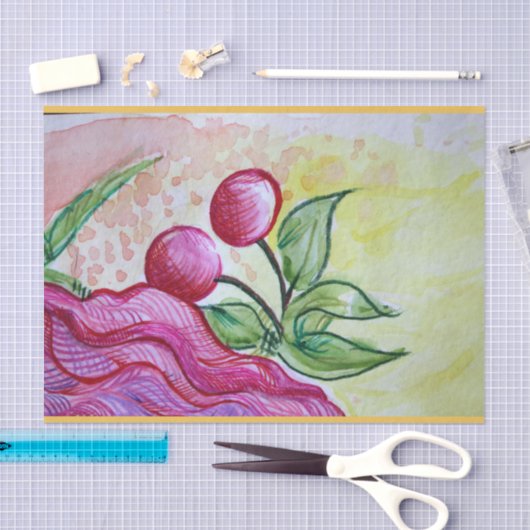 Retro Cherry Tissuepapier (Craft)