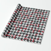 Retro Chess Board Cadeaupapier (Uitgerold)