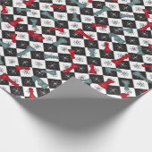 Retro Chess Board Cadeaupapier (Hoek)