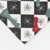 Retro Chess Board Fleece Deken (Hoek)