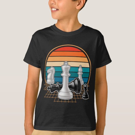 Retro Chess Board game Chess Lover T-shirt (Voorkant)