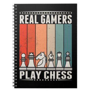 Retro Chess Gamer Board game Chess Piecks Notitieboek