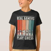 Retro Chess Gamer Board game Chess Piecks T-shirt (Voorkant)