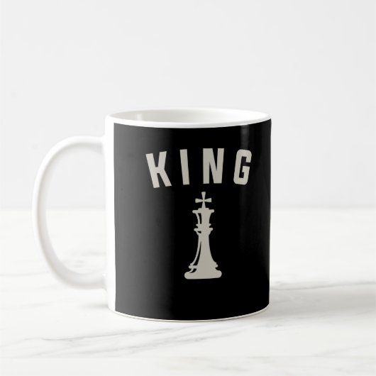 Retro Chess King Chess Lover Koffiemok (Links)
