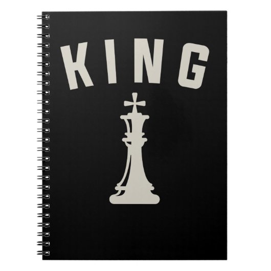 Retro Chess King Chess Lover Notitieboek (Voorkant)