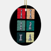  Retro Chess Perfect gift voor schaakspelers Keramisch Ornament (Rechts)
