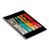 Retro Chess Pieces Cool Board game Crew Notitieboek (Rechterzijde)