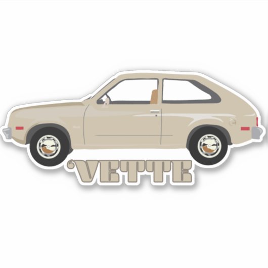 Retro Chevrolet Chevette klassieke auto Sticker (Voorkant)