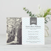 Retro Chevron Afstuderen Kaart (Staand voorkant)