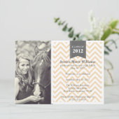 Retro Chevron Afstuderen Kaart (Staand voorkant)