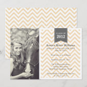 Retro Chevron Afstuderen Kaart (Voorkant / Achterkant)