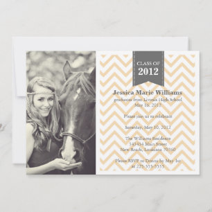 Retro Chevron Afstuderen Kaart
