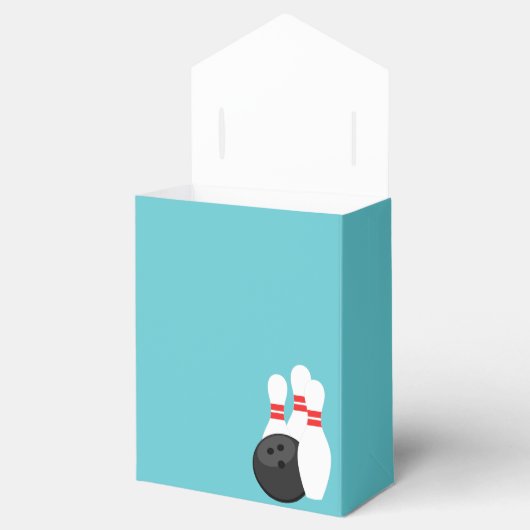 Retro Chevron Bowling Favor Boxen Bedankdoosjes (Geopend)