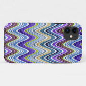 Retro Chevron en Wavy Stripes Pattern Case-Mate iPhone Case (Achterkant (horizontaal))