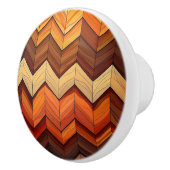 Retro Chevron Keramische Knop (Rechts)